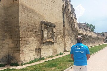 the ancient city walls of avignon