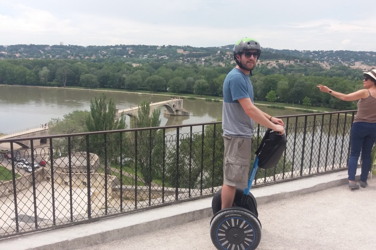 a view over the river to pont d'avignon