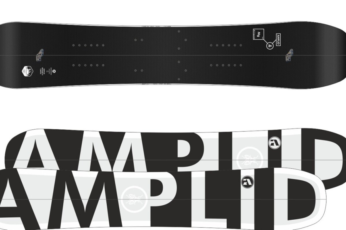 a black & white splitboard