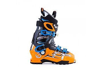 orange & black ski touring boots