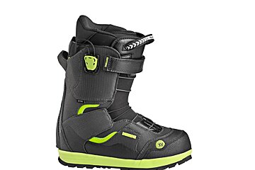black & green snowboard boots