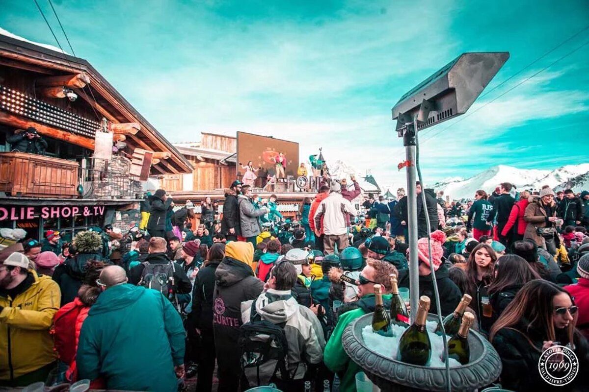 Clubbing at La Folie Douce Val d'Isere, Val d'Isere Valley