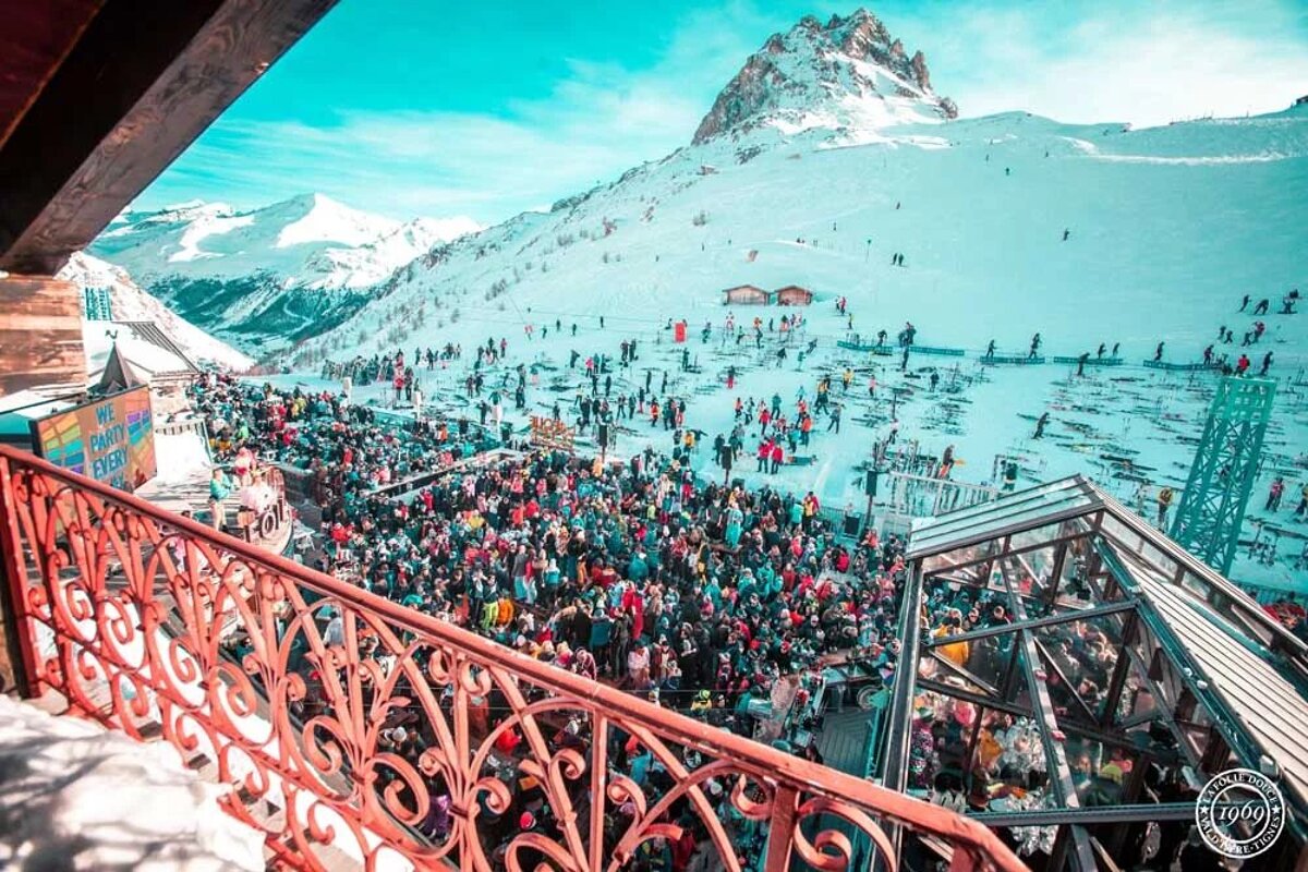 Clubbing at La Folie Douce Val d'Isere, Val d'Isere Valley