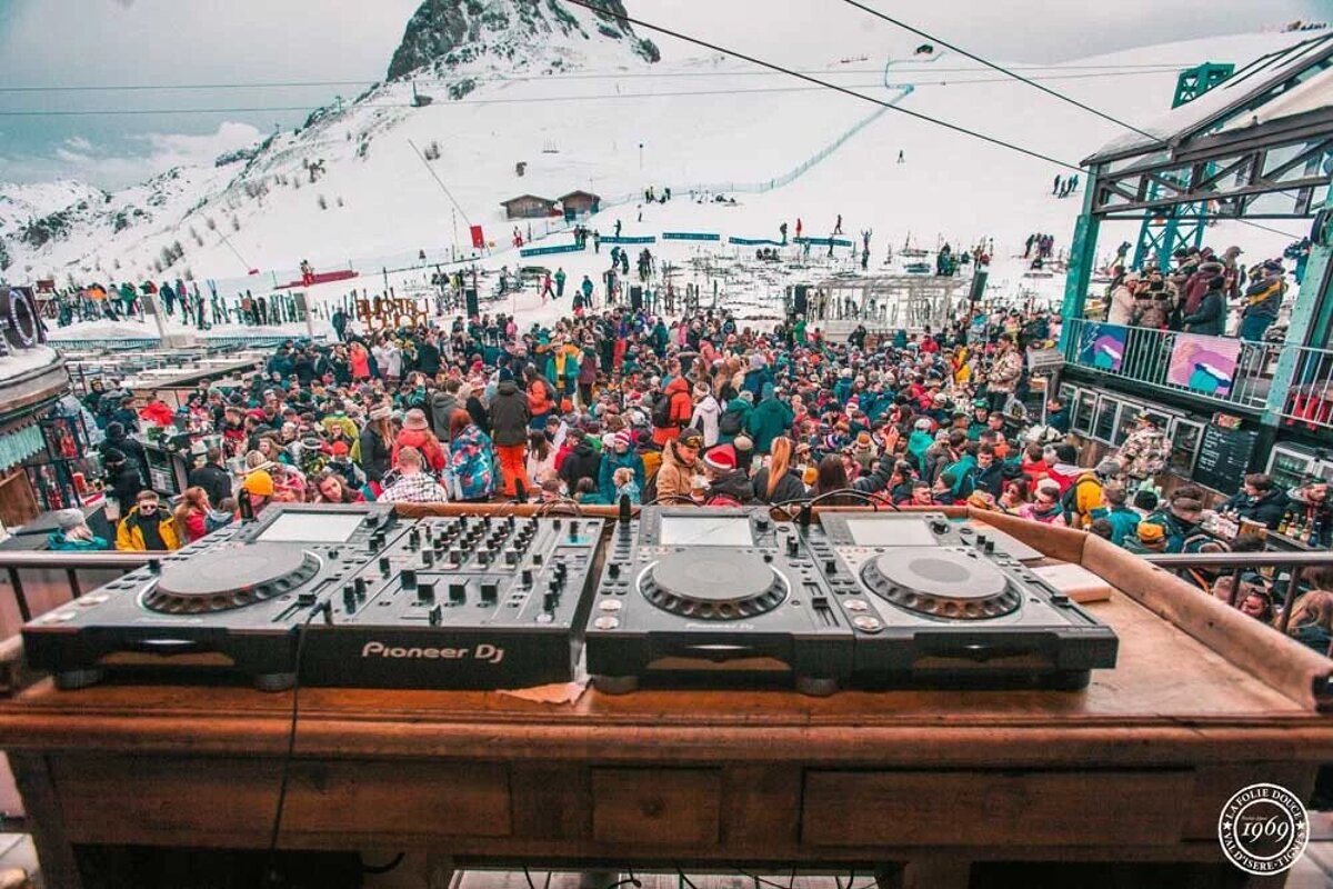 Clubbing at La Folie Douce Val d'Isere, Val d'Isere Valley