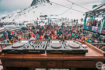 Clubbing at La Folie Douce Val d'Isere, Val d'Isere Valley