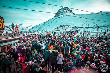 Clubbing at La Folie Douce Val d'Isere, Val d'Isere Valley