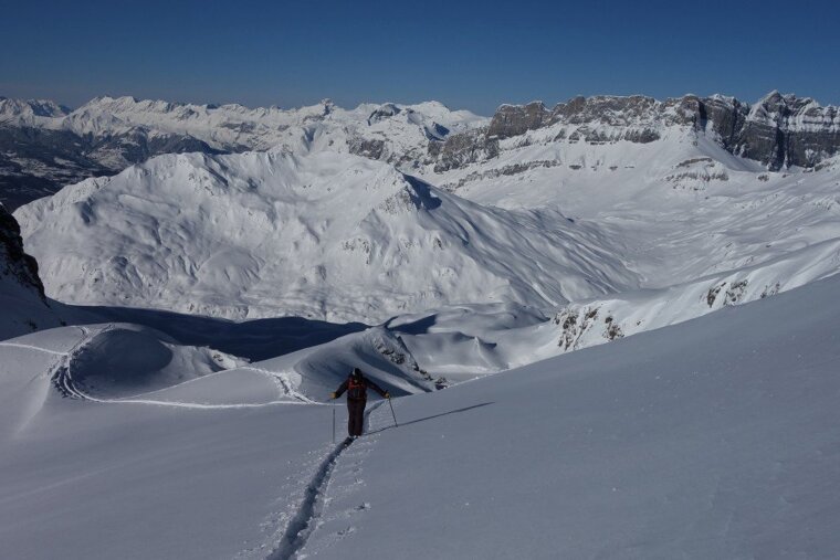 Fresh snow and sunshine in the Chamonix Valley