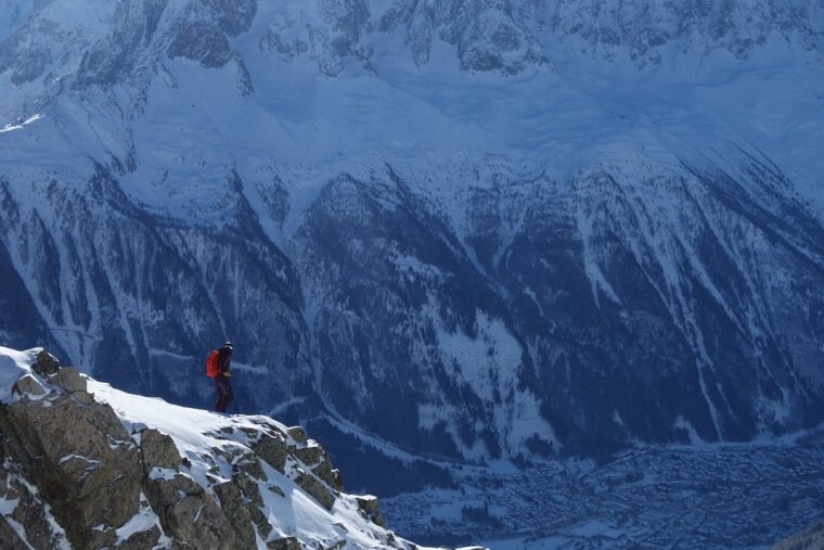 Fresh snow and sunshine in the Chamonix Valley