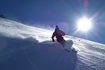Fresh snow and sunshine in the Chamonix Valley