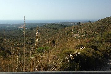 the views from a mountain bike trail in mallorca