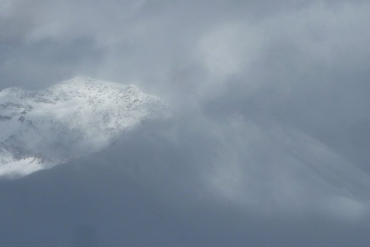 snow being blown around by the wind