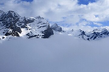 clouds and mountains in val disere