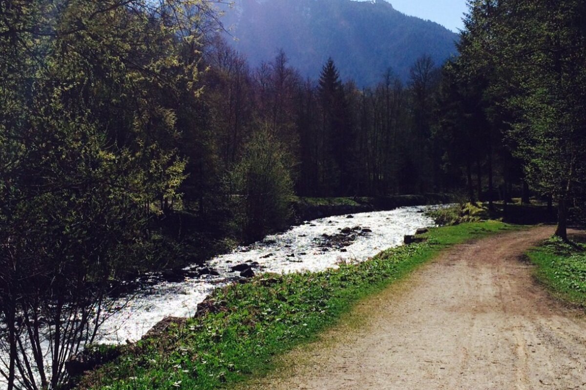 a path along the river in Morzine