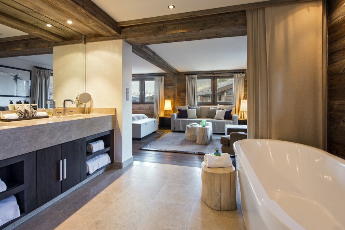 The Lodge Hotel, Verbier bathroom