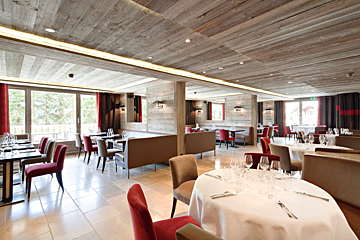 Brasserie Le V Restaurant, Verbier interior
