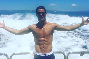 Sunny break for Cristiano Ronaldo in Ibiza