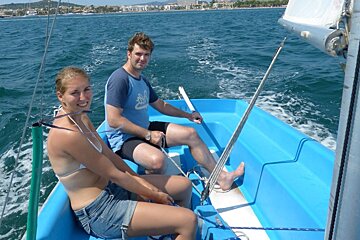 5 Person Sailing Dinghy, Port d'Alcudia cockpit