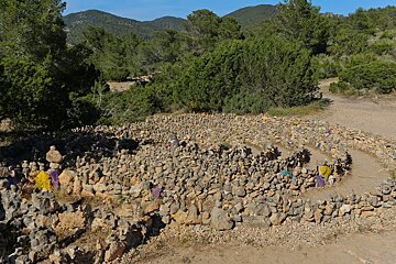 stone art work near atlantis ibiza