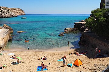 a small bay in north mallorca