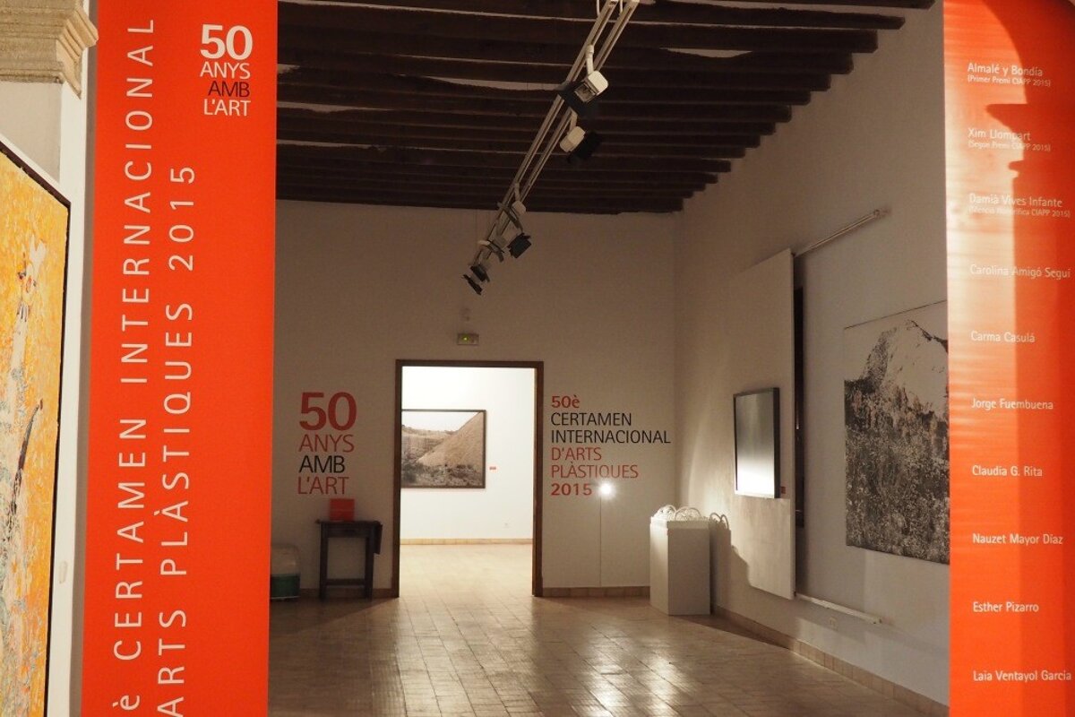 inside a museum hosting an art exhibit in mallorca