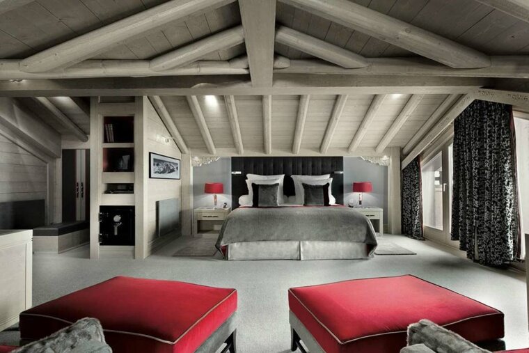 Le K2 Palace Hotel, Courchevel double bedroom