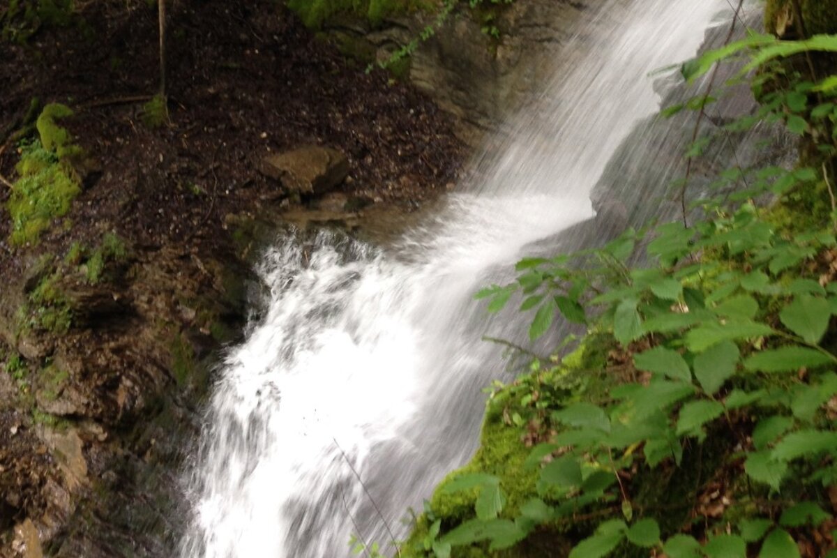 a waterfall near morzine