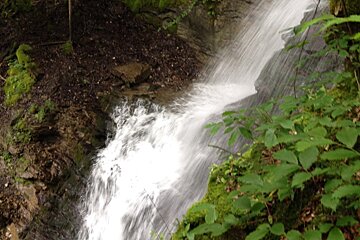 a waterfall near morzine