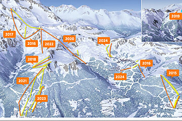 a map showing lift developments in la plagne