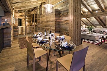 Place Blanche 2 Chalet, Verbier - Centre dining room
