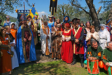 Colourful costumes of the Medieval Festival