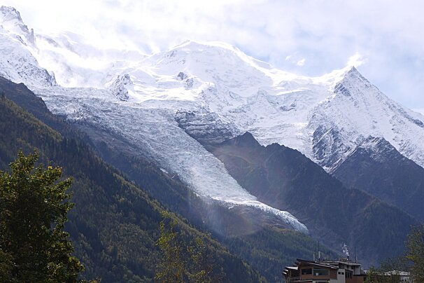 Mont Blanc and the glacier des Bossons