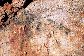 Cave painting in Grotte des Merveilles