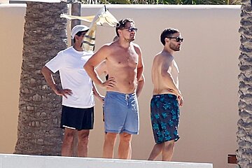 Leo lounges in Ibiza