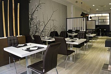 Elegant modern interior sushi restaurant in Mallorca