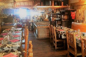 a restaurant in courchevel