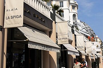 designer labels on the Croisette in Cannes