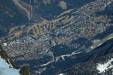 chamonix from the aiguille du Midi