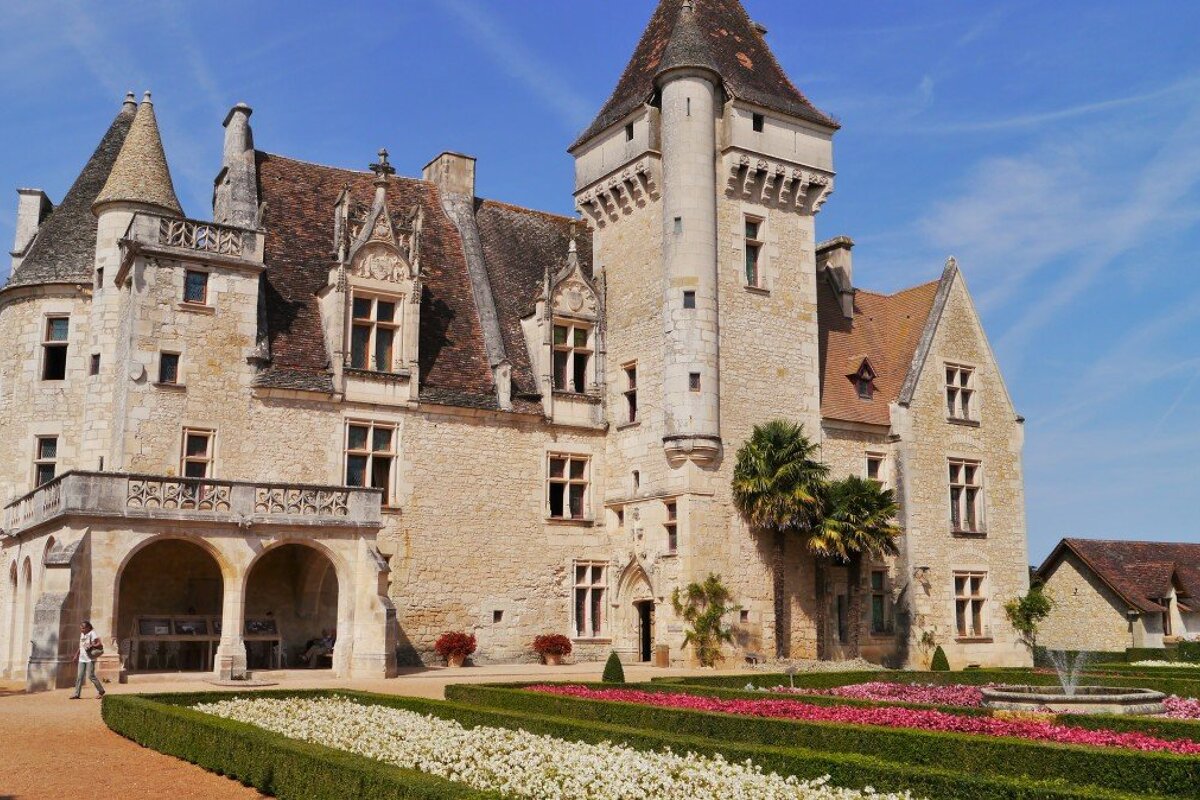 a chateau in the sunshine