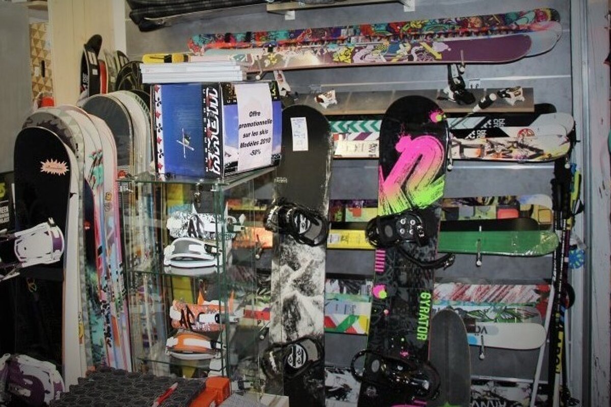 A snowboard with the number 2 on it