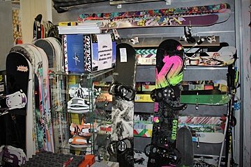 A snowboard with the number 2 on it