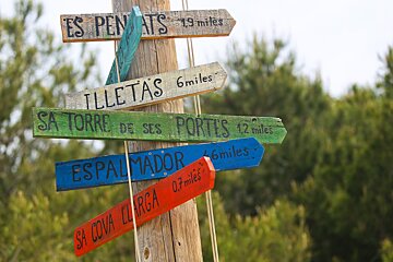 sign Las Salinas beach ibiza