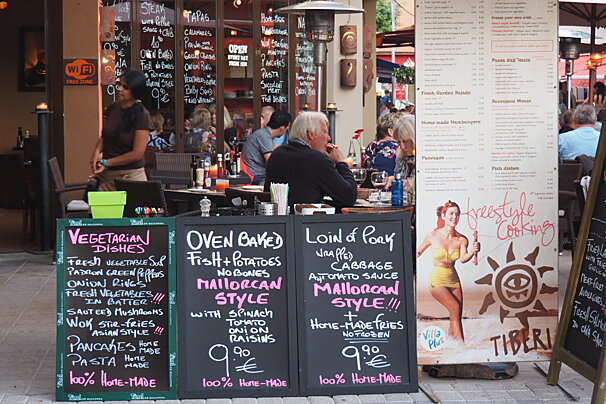 the exterior of a restaurant in mallorca