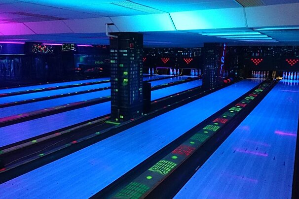 Le Strike Bowling Alley interior