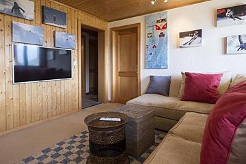 Merle Blanc Chalet, Verbier TV room