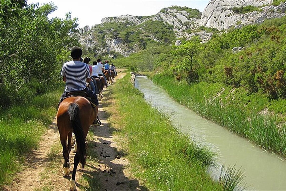 Canal towpaths Alpilles Horse Riding
