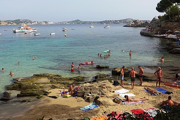 beach at cala fornells calvia mallorca