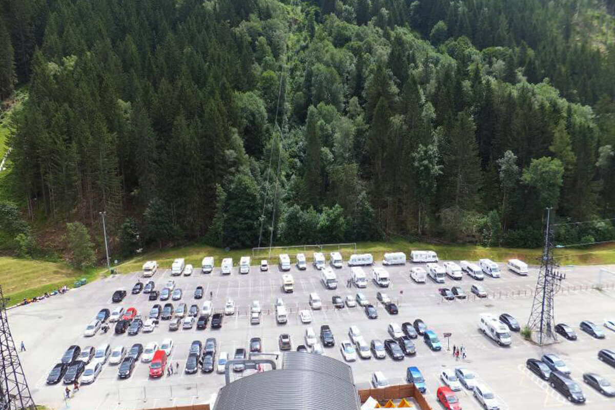 Grepon car park Chamonix