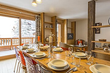 Santa Terra 110m2 9 person Apartment, Tignes - Les Brevieres dining room