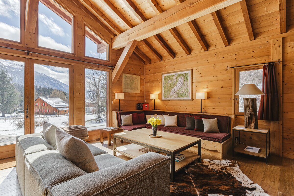 A living room with a couch and a coffee table