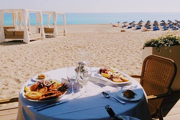 Mirablau Beach Restaurant, Cala Mesquida restaurant terrasse